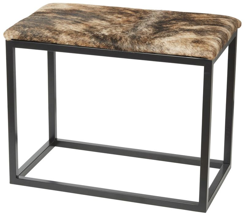 Kuskinn sittebenk 60 cm, brown-white/black
