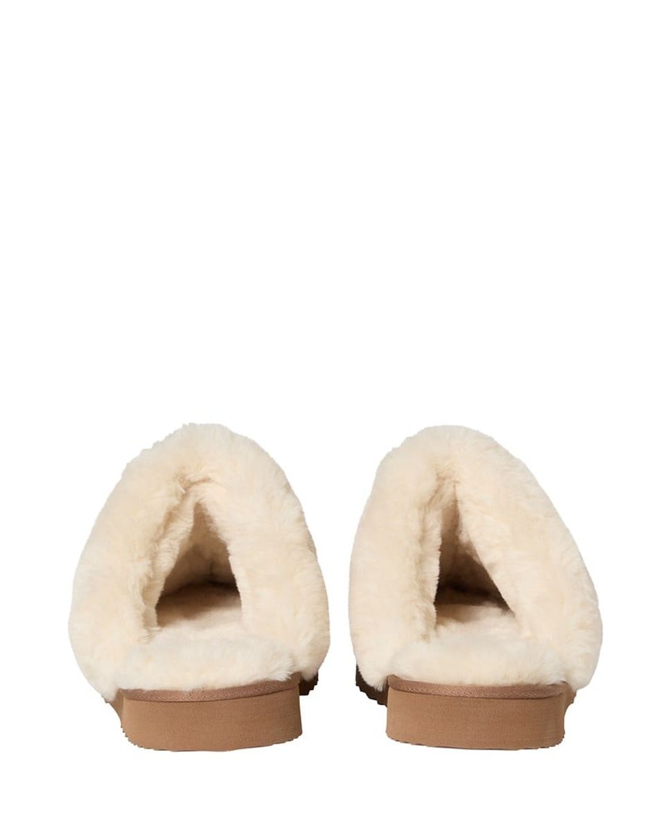 Women's suede slippers, brown