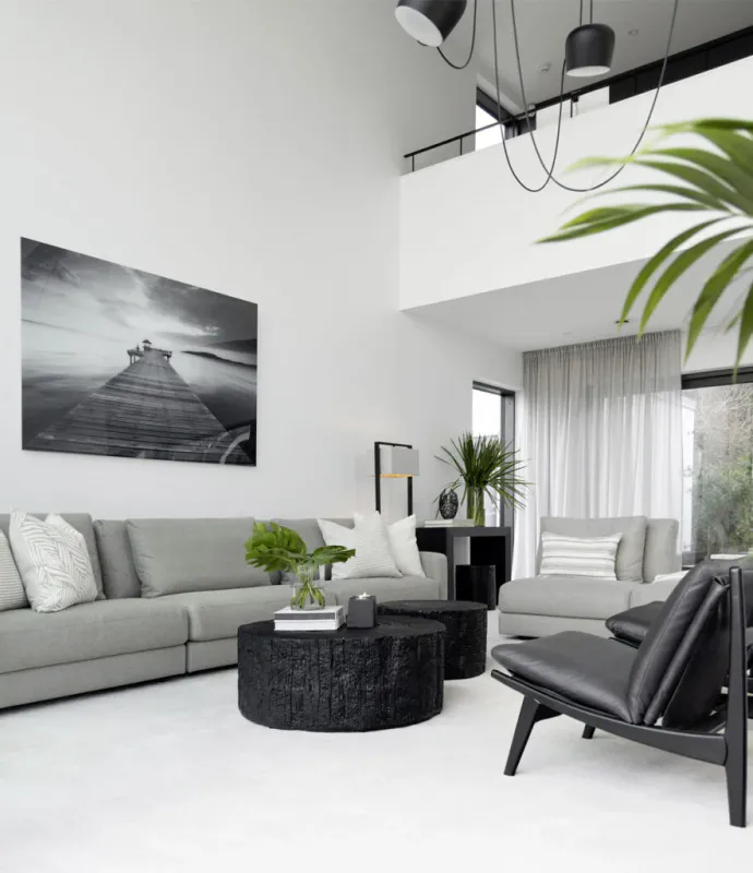 TIMBER sofabord Svart