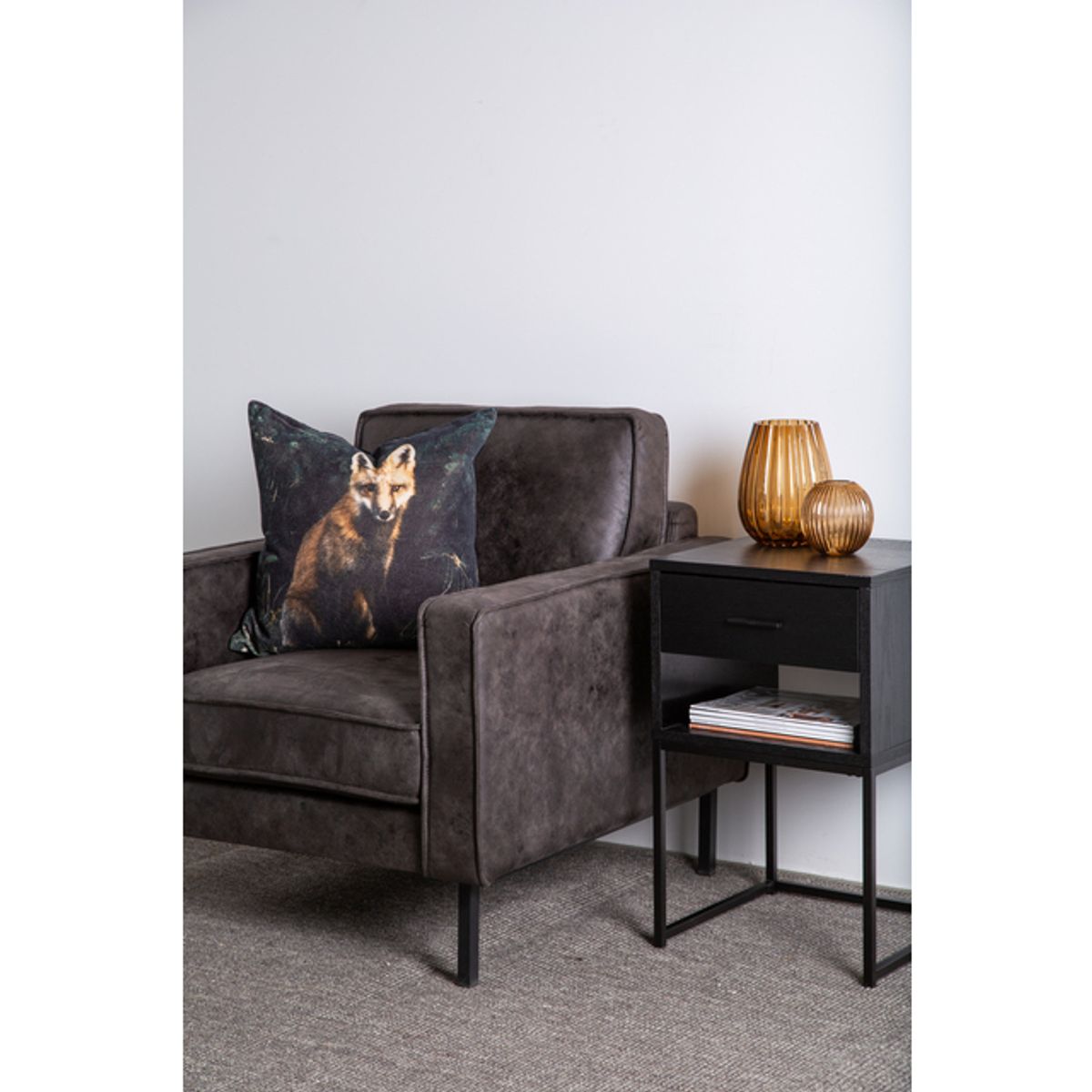 Alexis nattbord, sortmalt ask finer