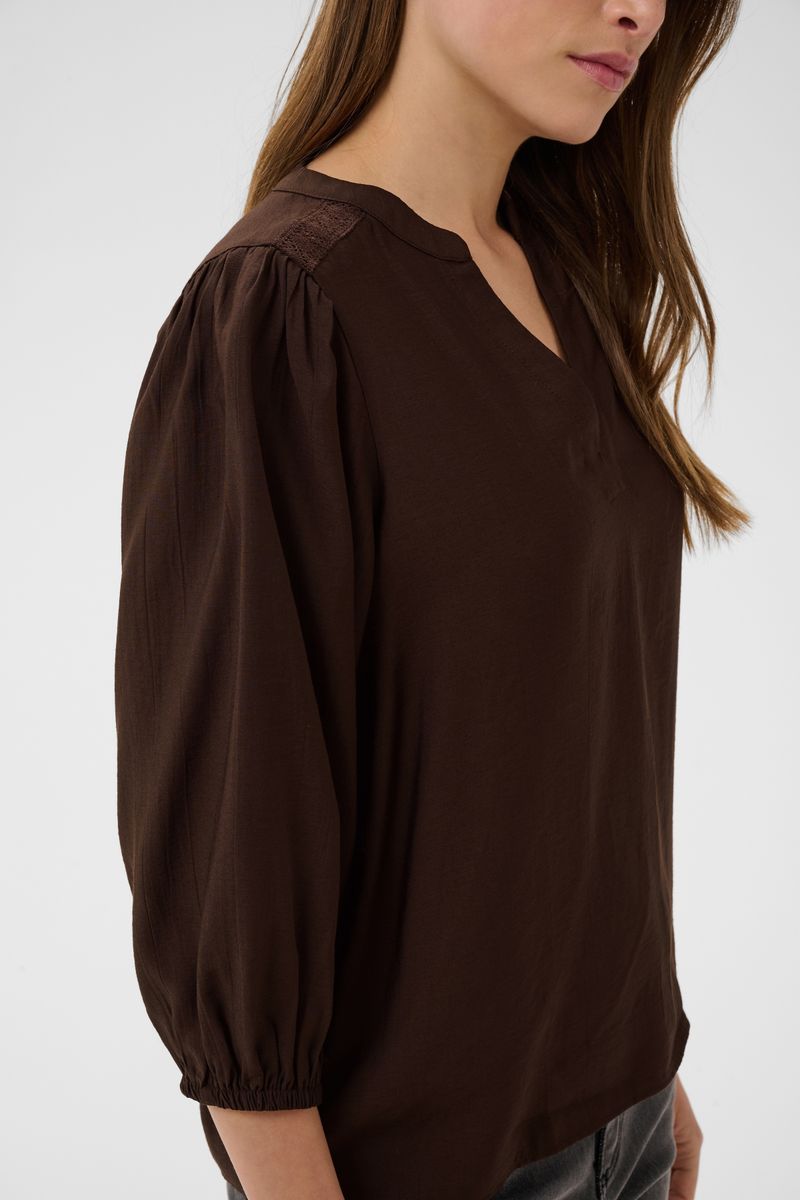 KAalberta blouse, coffee bean/brown