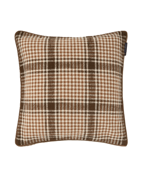 Hovedbilde Checked putetrekk 50x50, brown/fudge/light beige