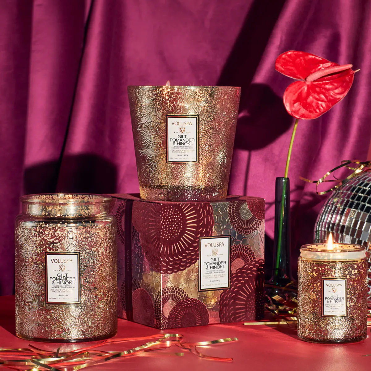 Gilt Pomander & Hinoki duftlys 156g