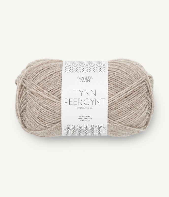 Tynn Peer Gynt, gråbeige melert 2650