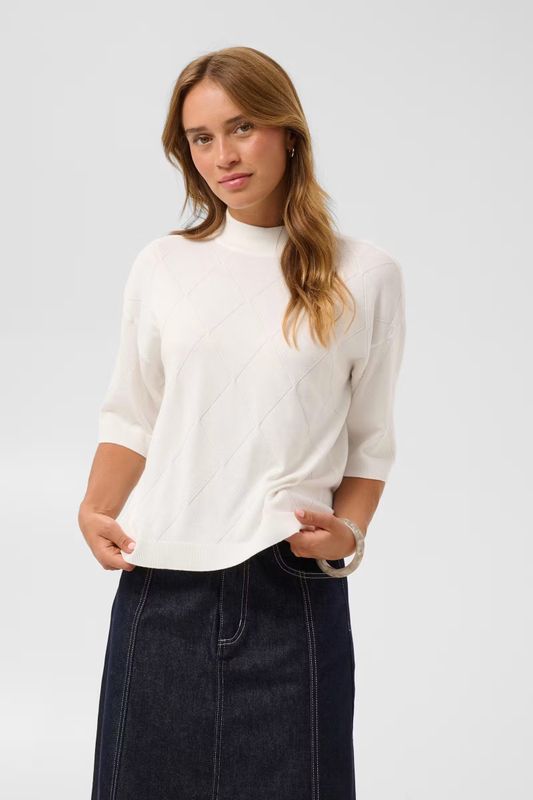 KAlizza argyle pullover, chalk/white