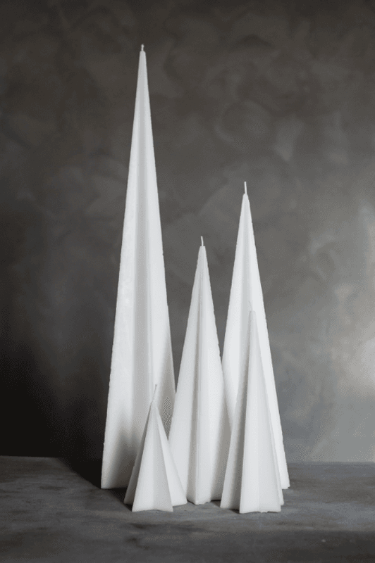 Stjernelys 30 cm, hvit