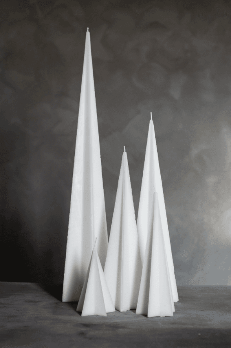 Stjernelys 30 cm, hvit