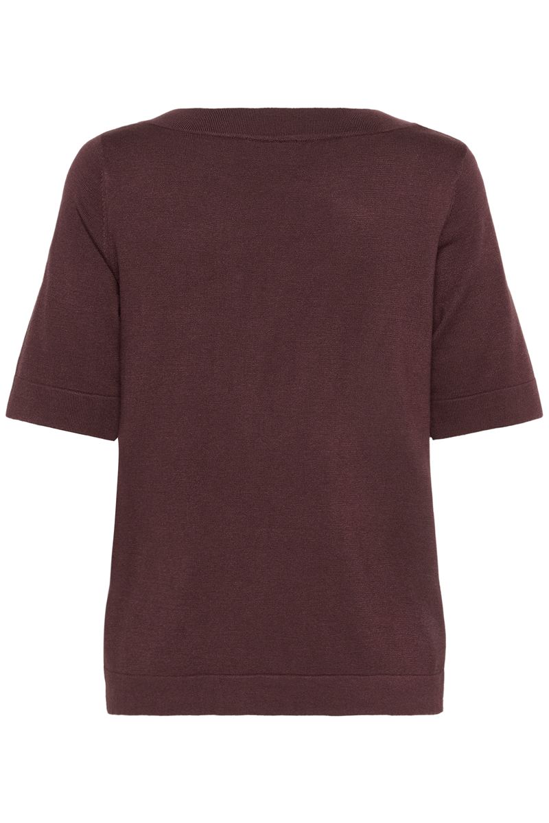 KAlizza boatneck solid pullover, fudge