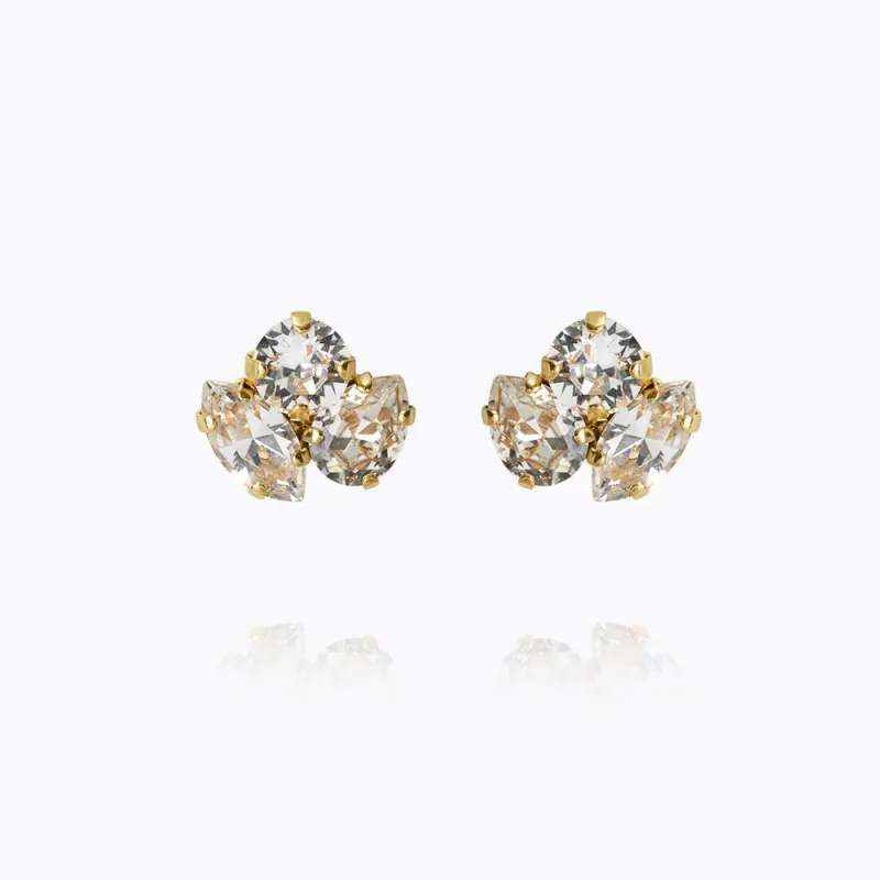 Ana earrings gold, crystal