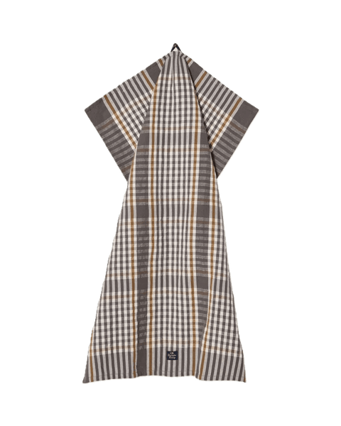 Hovedbilde Checked kitchen towel, gray/white/fudge