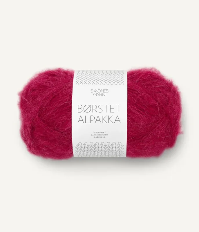 Børstet Alpakka Rumba Red 4255