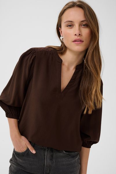 Hovedbilde KAalberta blouse, coffee bean/brown