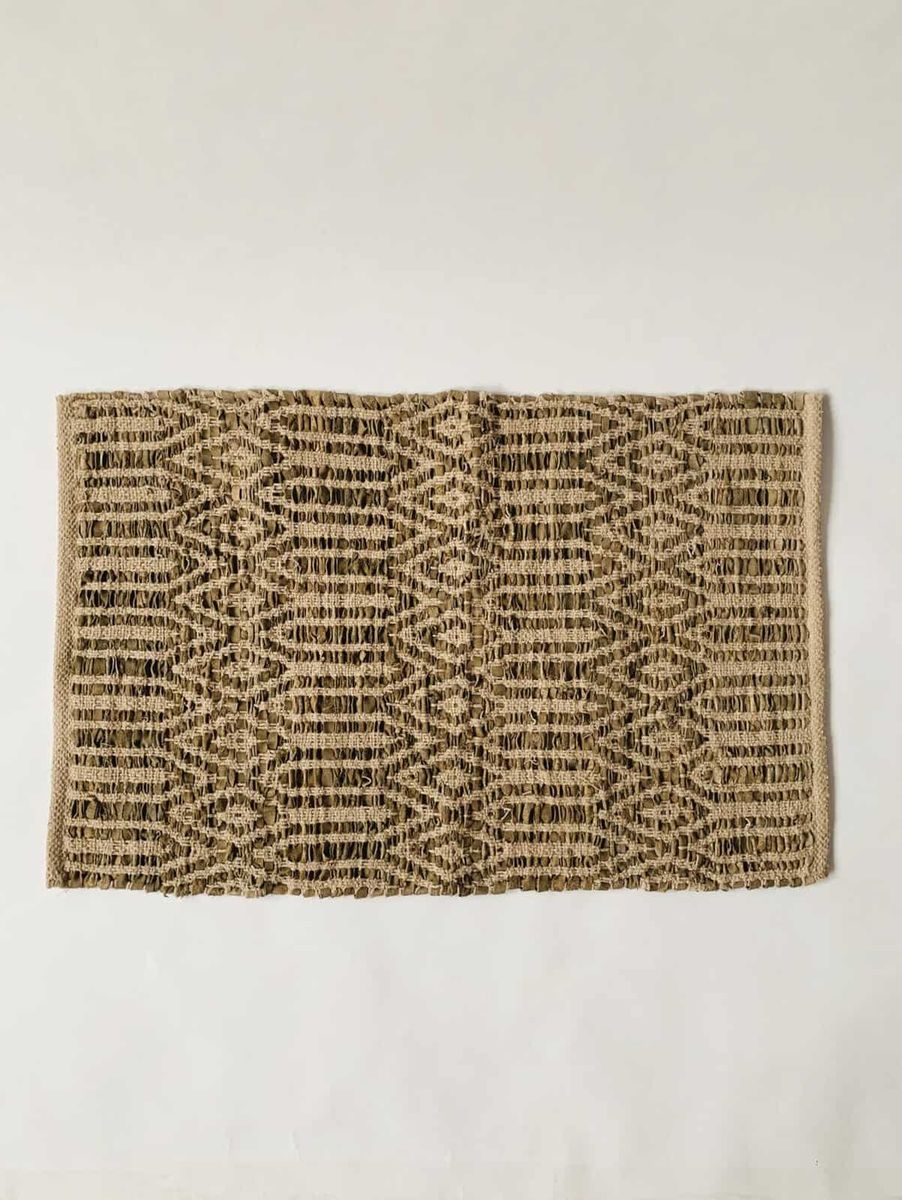 Dørmatte skinn 50x70 cm, mønstret grønn