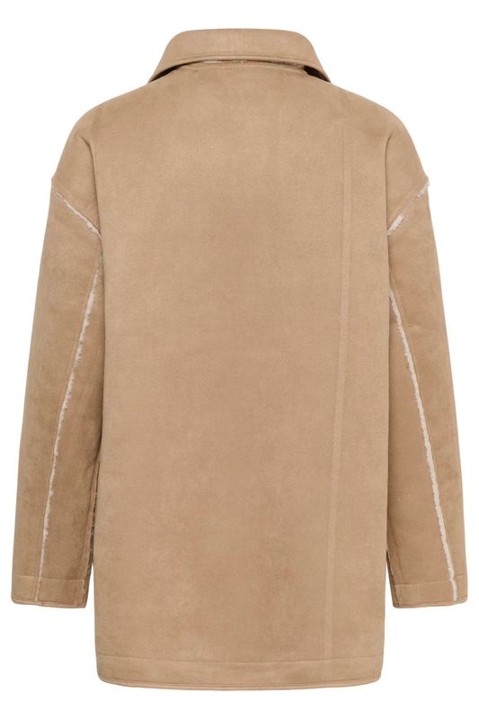 KAlinn reversible teddy jacket, whisper white/desert taupe