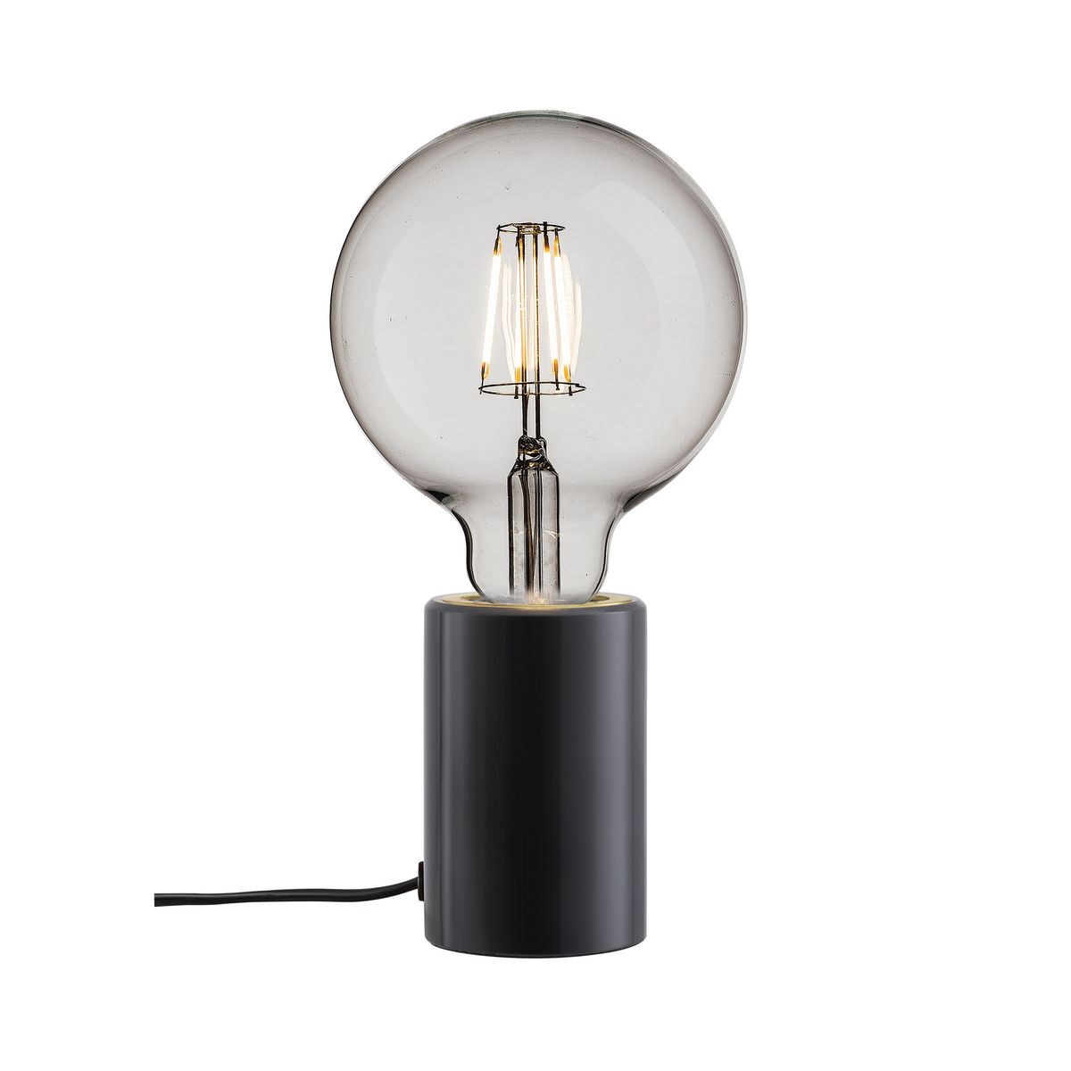 Siv marble bordlampe, black