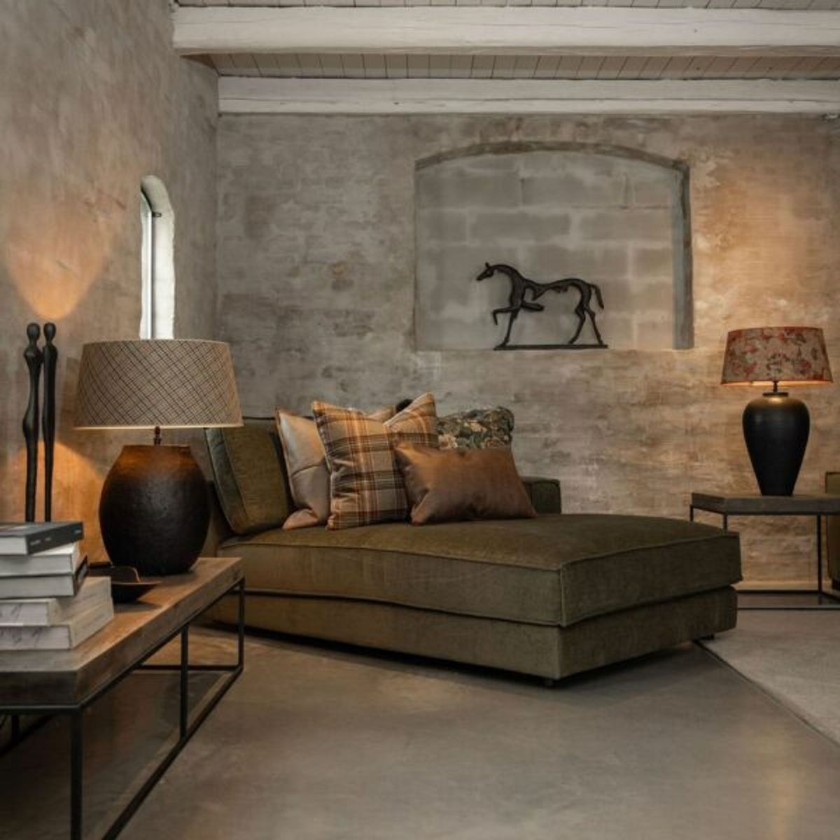 Harris putetrekk 50x50, plaid forest CC/B simply camel