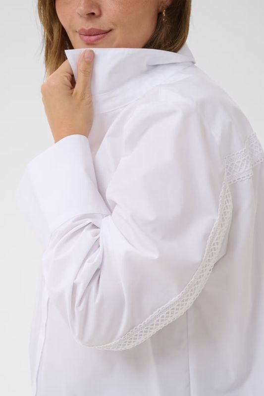 KAkiki lace shirt, optical white