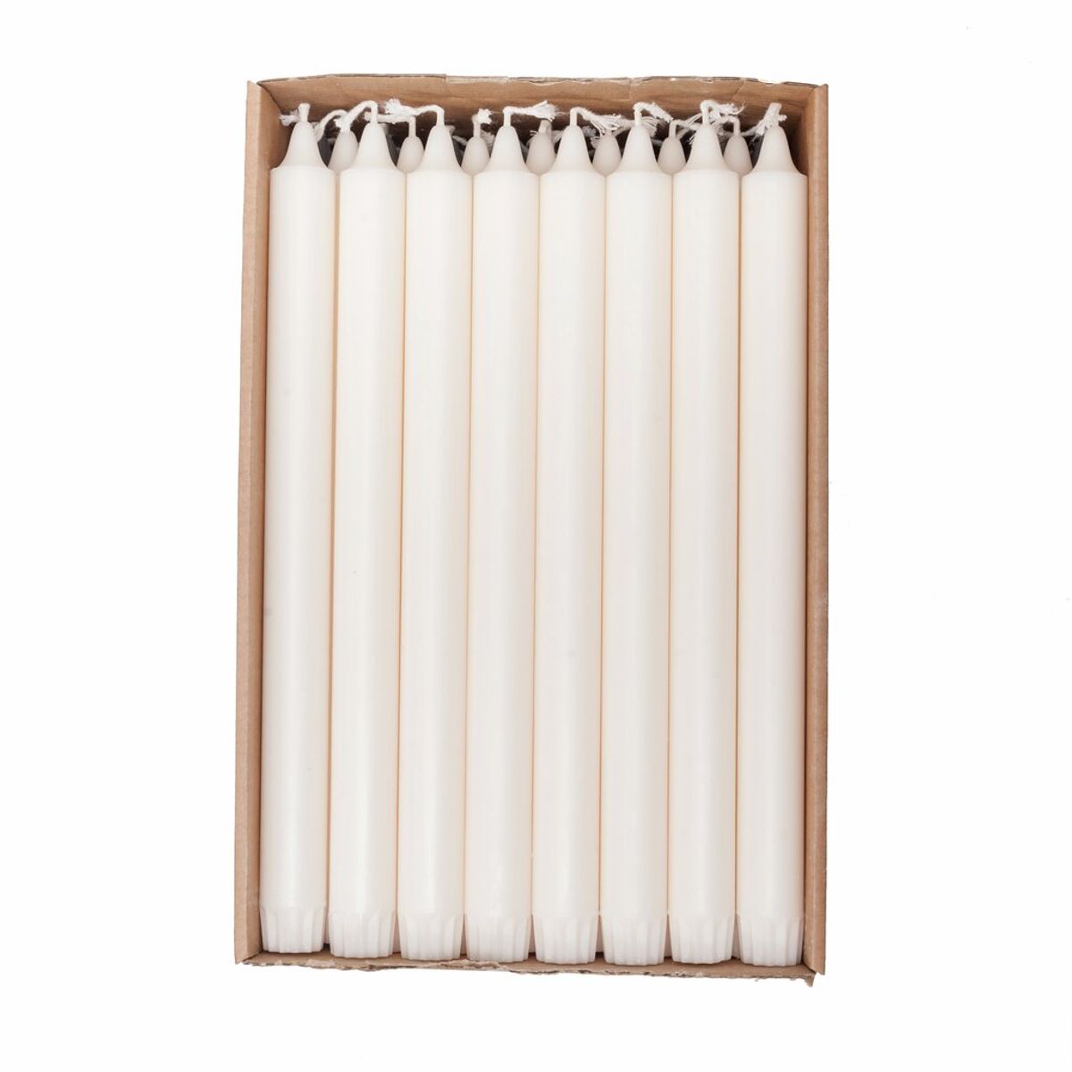 Kronelys stearin 28 cm, offwhite