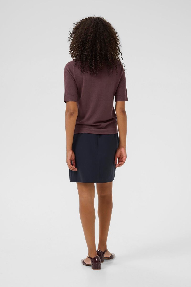 KAlizza boatneck solid pullover, fudge