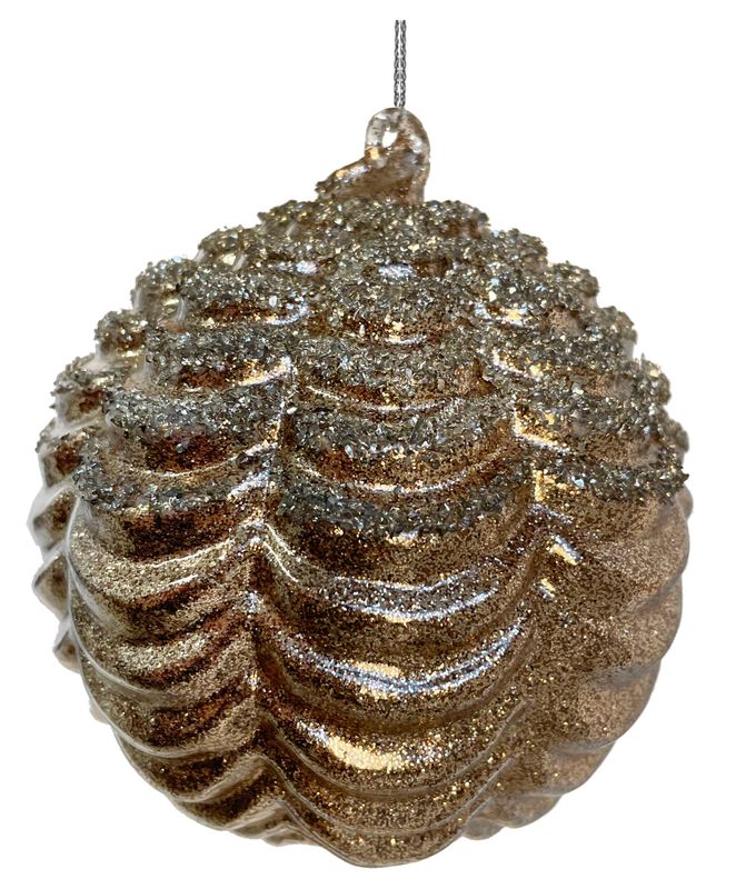 Juletrekule, Glitter, 10 cm