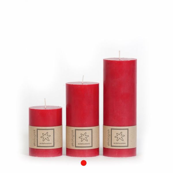 Hovedbilde Kubbelys stearin 7x15 cm, bordeaux