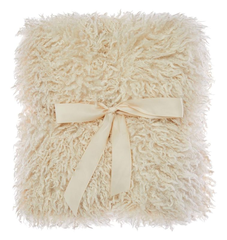Wooly pledd 120x180, beige
