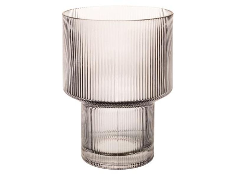 Vase Stripet Grå 15x20 