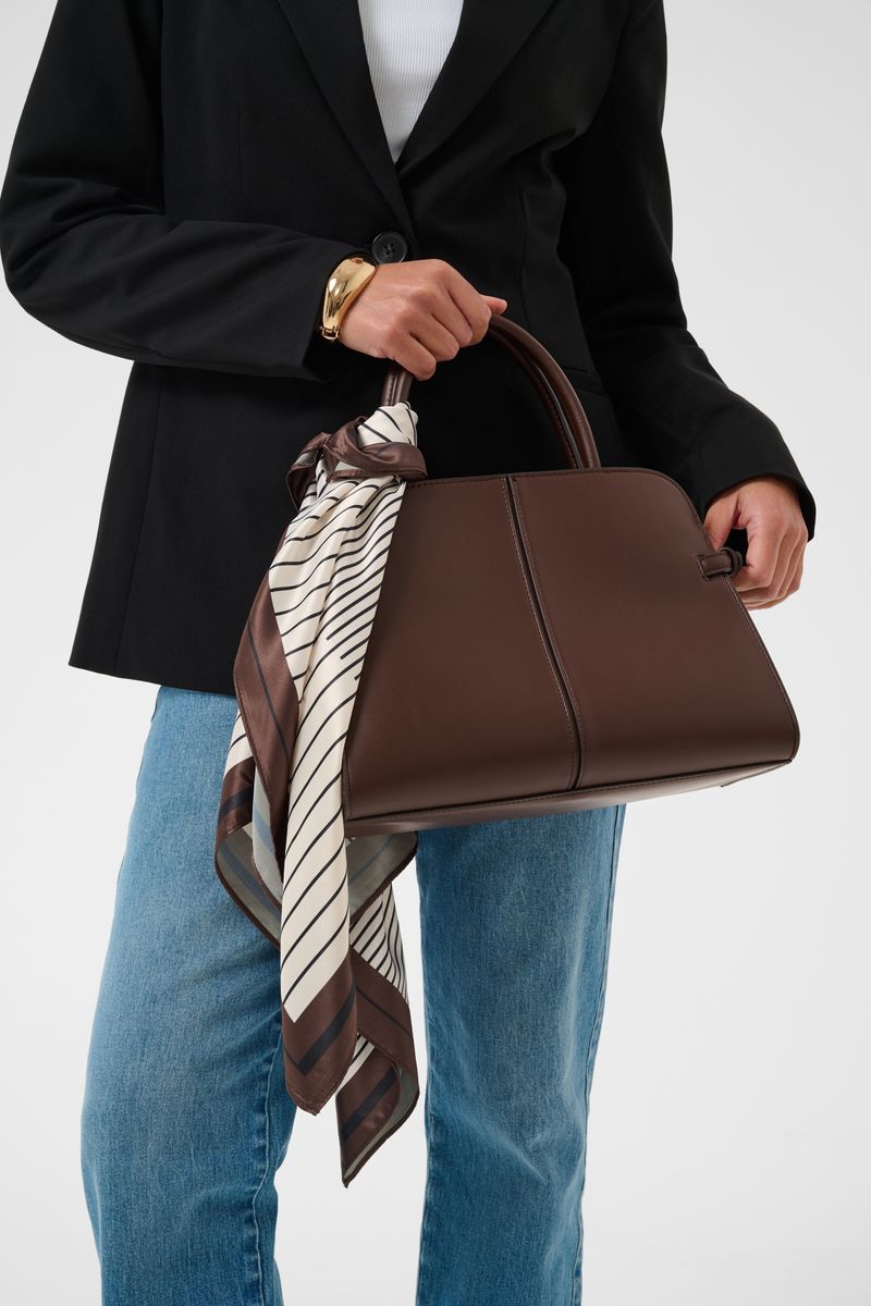 KAscarfina scarf, black/chalk/coffee